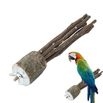 止まり木(大型オウム&インコ用) リーフ 大型インコ&オウム用 コーヒーの木のカラフル止まり木
